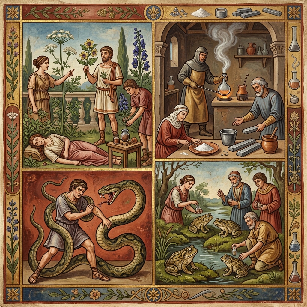 Omicidi con veleno nell’antichità: descrizione storica di sostanze velenose quali la cicuta, la giusquiamo e l’arsenico nell’Impero Romano