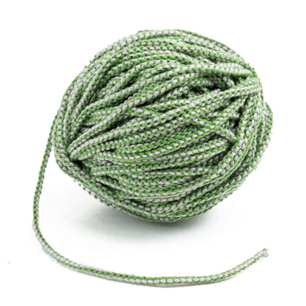 Cordoncino da nido verde/grigio annodato a mano 10 cm