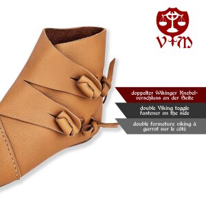 scarpe vichinghe reversibili tipo Jorvik marrone naturale