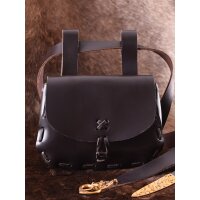 Borsa medievale in pelle, marrone scuro