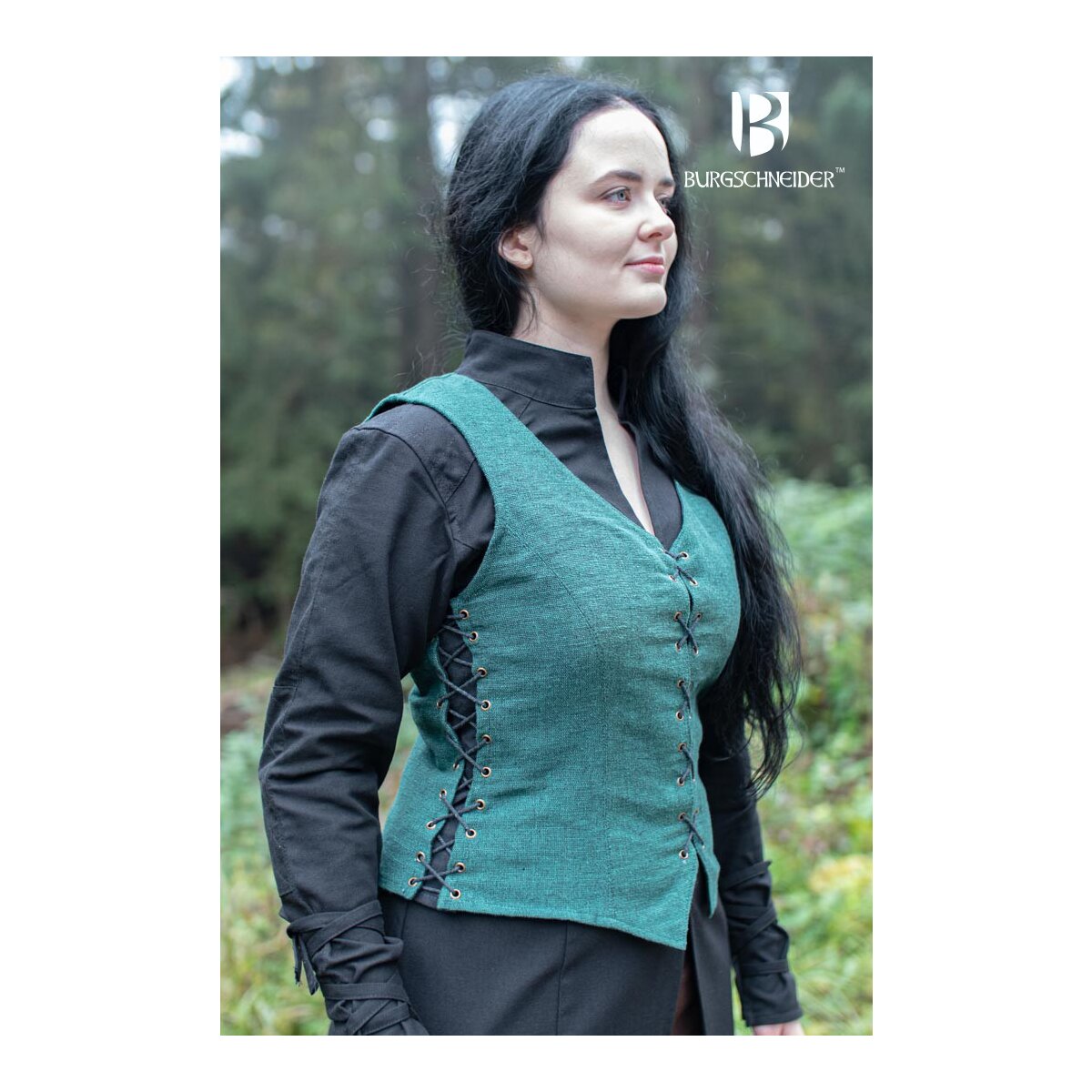 Gilet medievale verde mariano