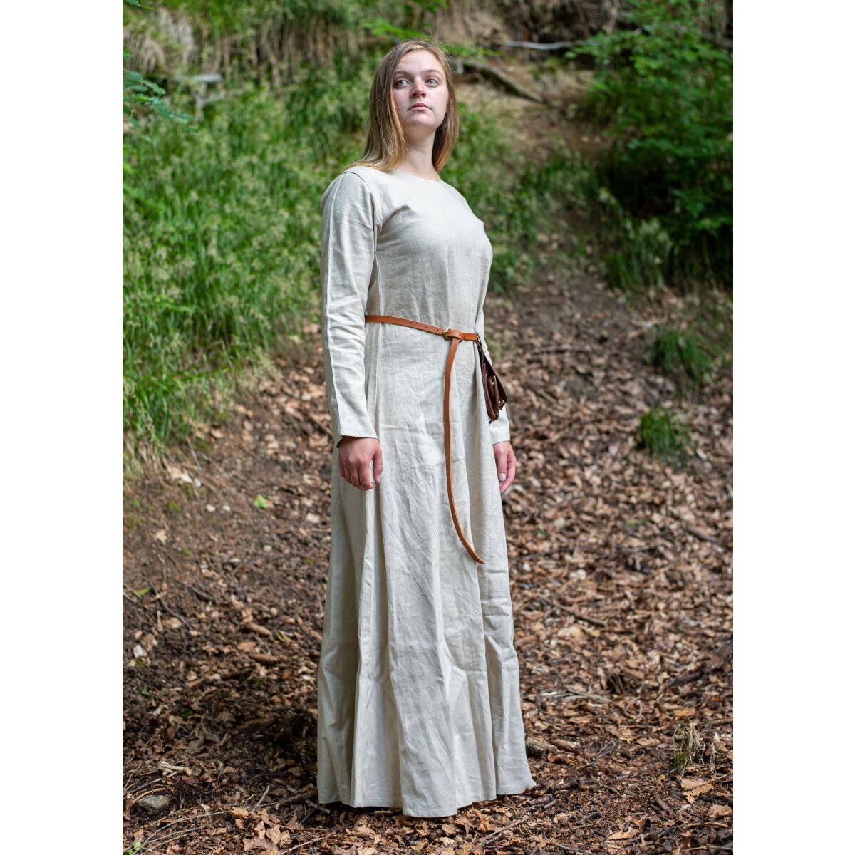 Robe ou sous-robe médiévale en lin naturel