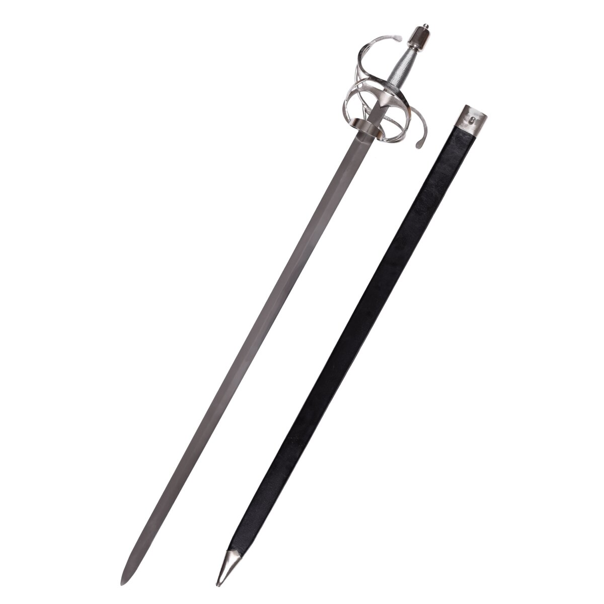 Swept Hilt Rapier with Broad Blade, Wire-wrapped Grip