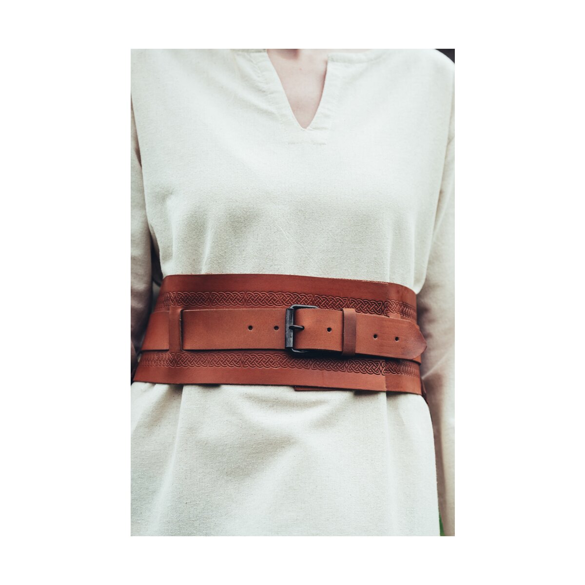 Ceinture viking "Ingrid" marron clair