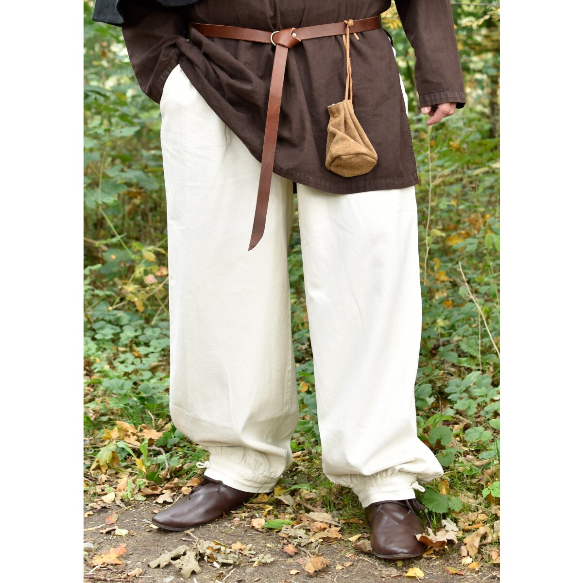 Wide medieval trousers Hermann, nature