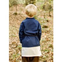 Camicia medievale per bambini Colin, con allacciatura, blu