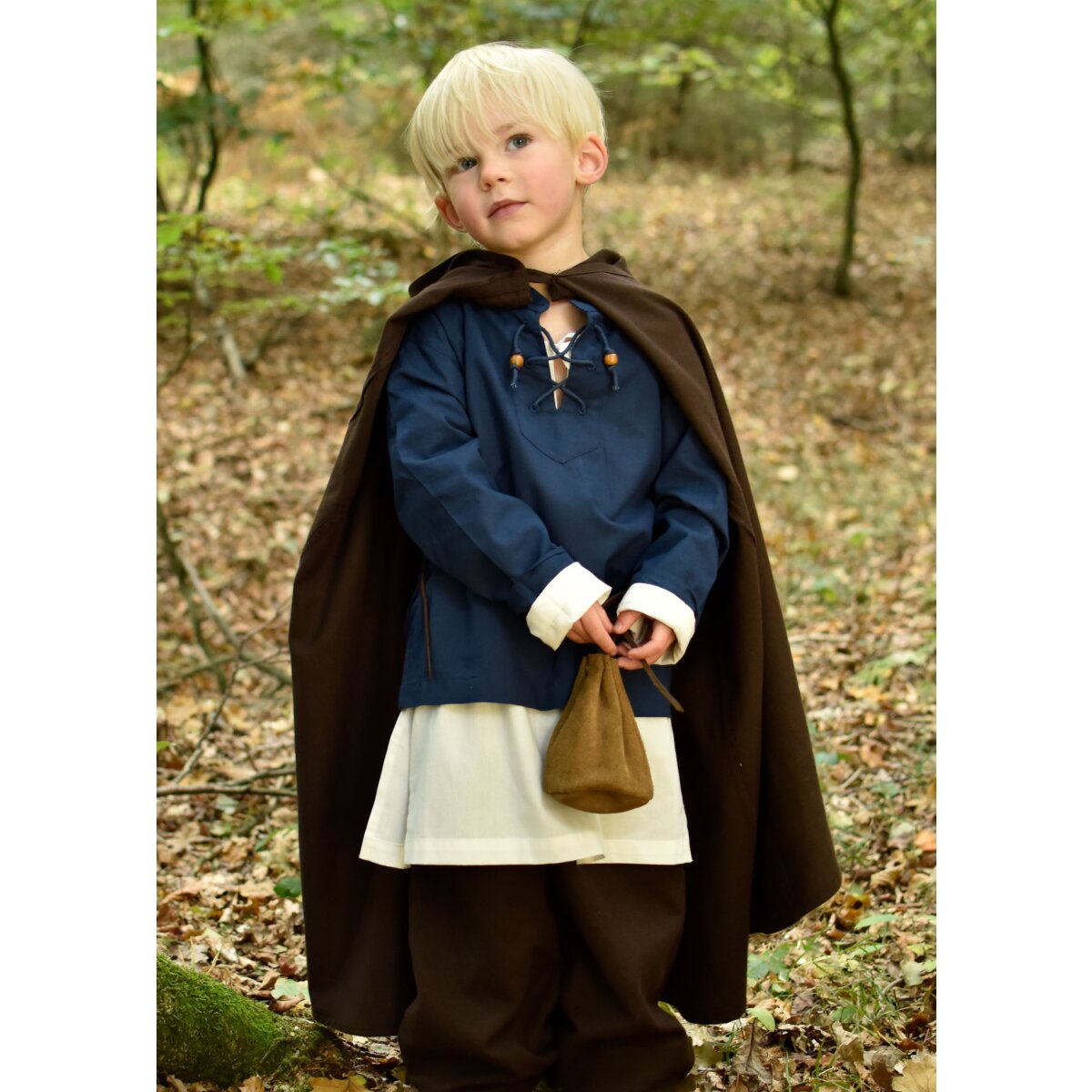 Children medieval cape Paul, brown