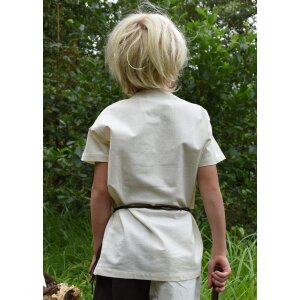 Tunica medievale a maniche corte / camicia Linus per bambini, natura