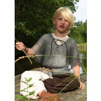 Tunica medievale a maniche corte / camicia Linus per bambini, natura