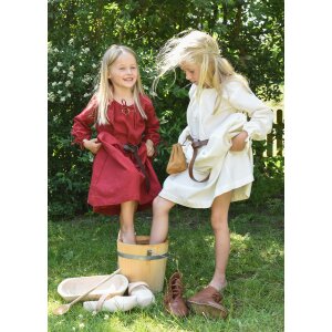 Abito medievale per bambini, sottoveste Ana, rosso