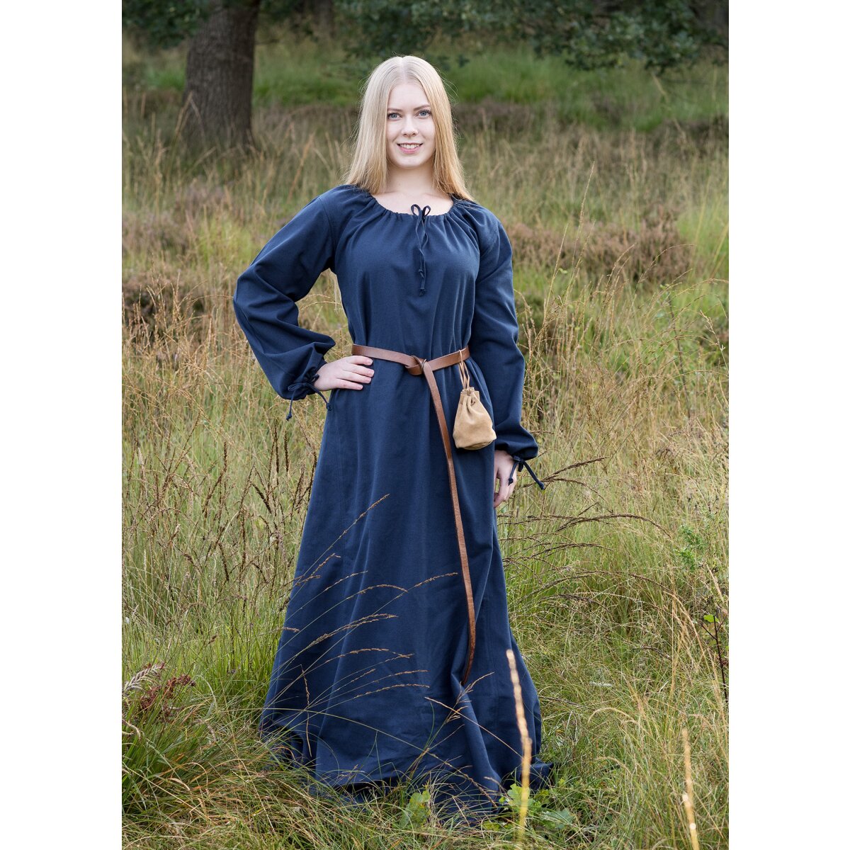 Mittelalterkleid, Unterkleid Ana, blau