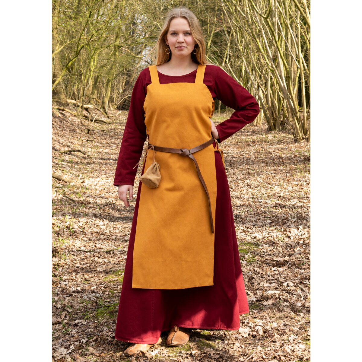 Sur-robe viking Tinna, jaune moutarde