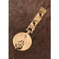 Clip terminale decorativa per cinture romane, ottone