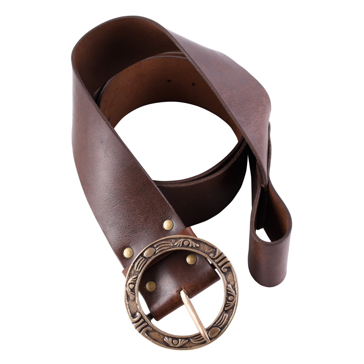 Sangle transversale pirate en cuir avec boucle ronde