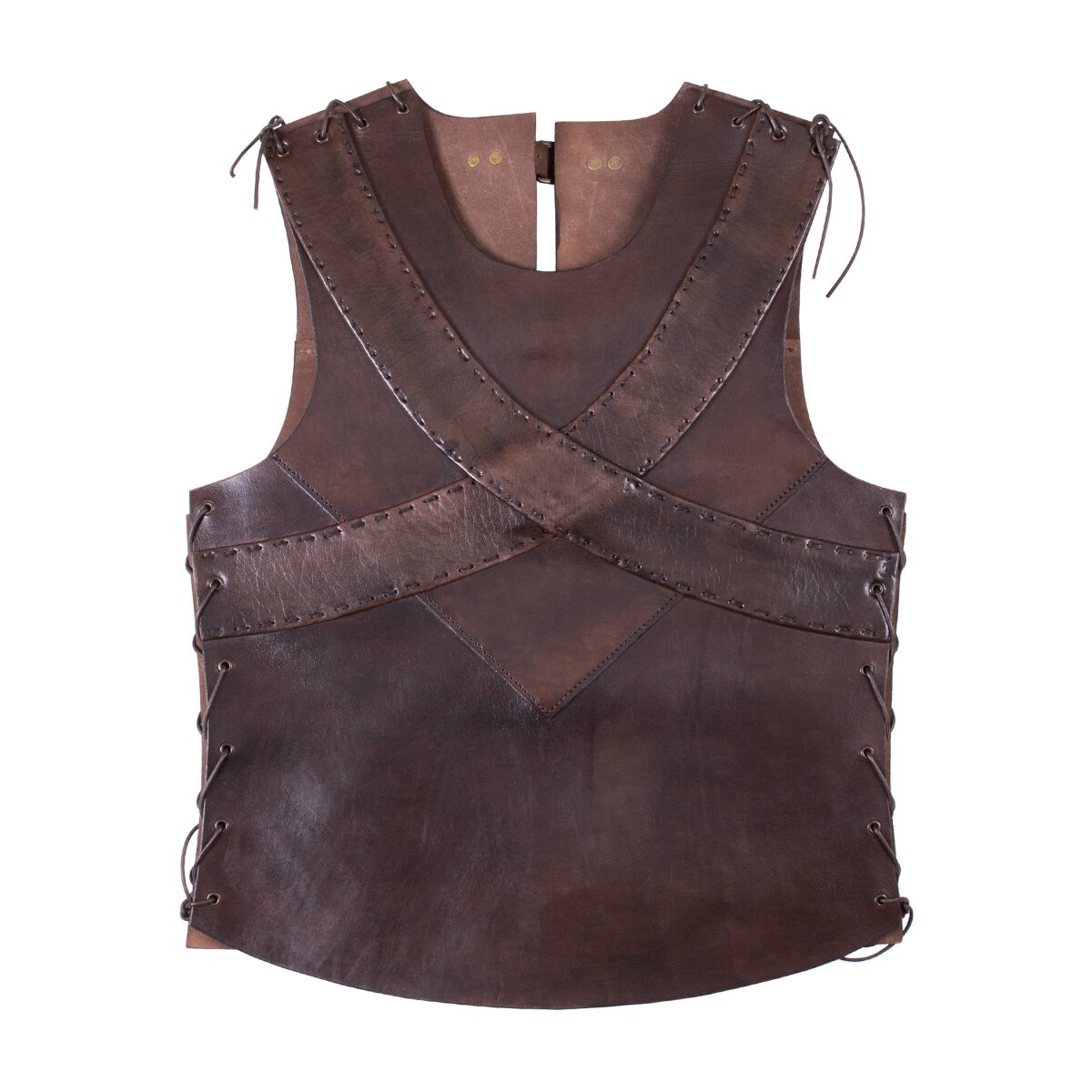 Leather breastplate with crossed straps