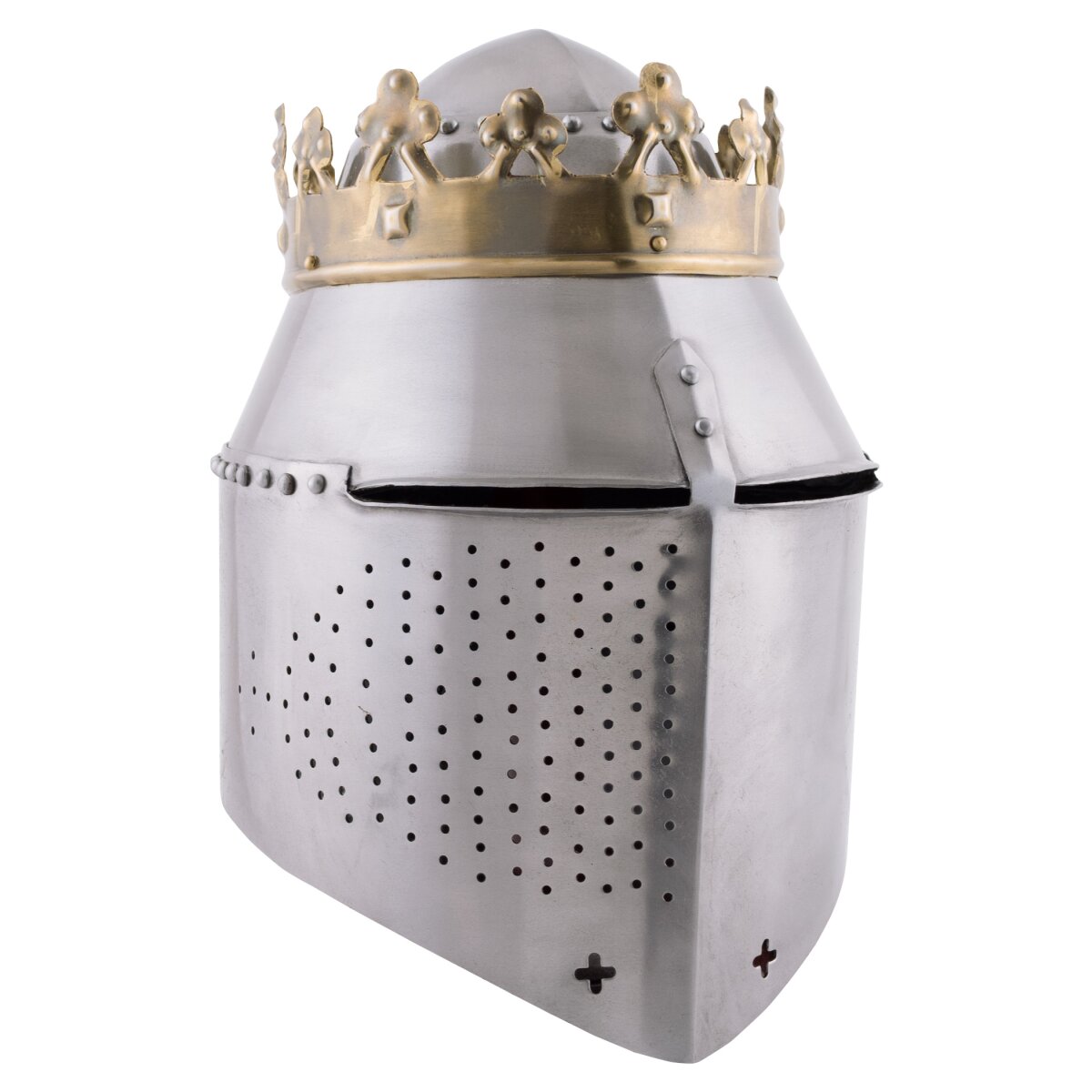 Royal pot helmet with crown, 1.6 mm steel