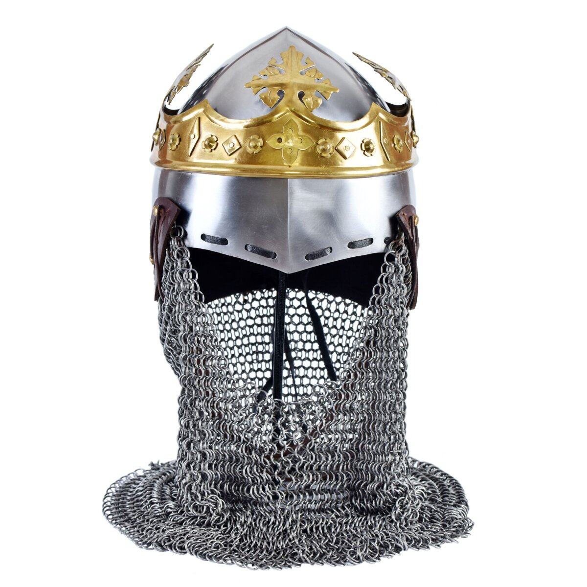 Helmet with crown and brunette, Robert Bruce, 1.6 mm steel