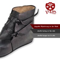 Scarpe medievali tipo Londra suola singola chiodata nero