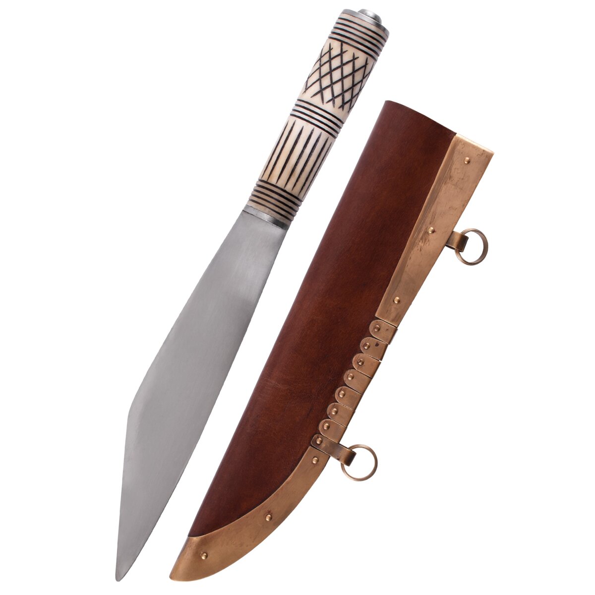 Scramasax vichingo, coltello da sassofono con manico in...