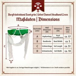 Fascia da damigella d’onore in velluto verde