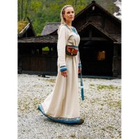 Abito vichingo "Lagertha" natura/blu XXXL