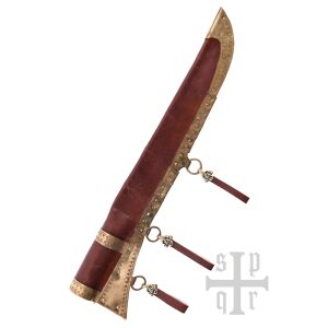 Sax vichingo in acciaio Damasco con impugnatura in...