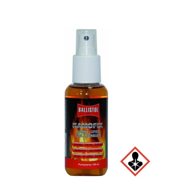 Ballistol Kamofix, detergente per camini, griglie e forni, spray 100 ml