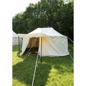 Tenda da cavaliere Borgogna, 4 x 6 m, 425 g/m², colore naturale