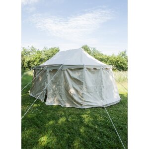 Tenda da cavaliere Borgogna, 4 x 6 m, 425 g/m², colore naturale