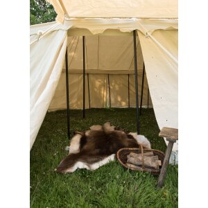 Tenda da cavaliere Borgogna, 4 x 6 m, 425 g/m², colore naturale