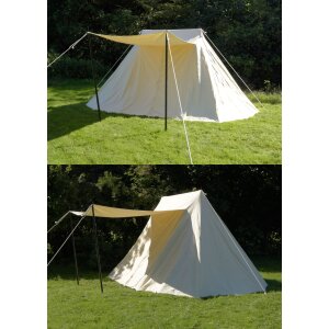 Sachsenzelt Jorvik, 3 x 5 m, 340 g/m², colore naturale