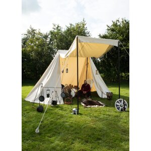 Tenda mercantile Saxon, 4 x 6 m, 425 g/m², colore naturale