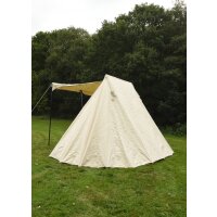 Tenda mercantile Saxon, 4 x 6 m, 425 g/m², colore naturale