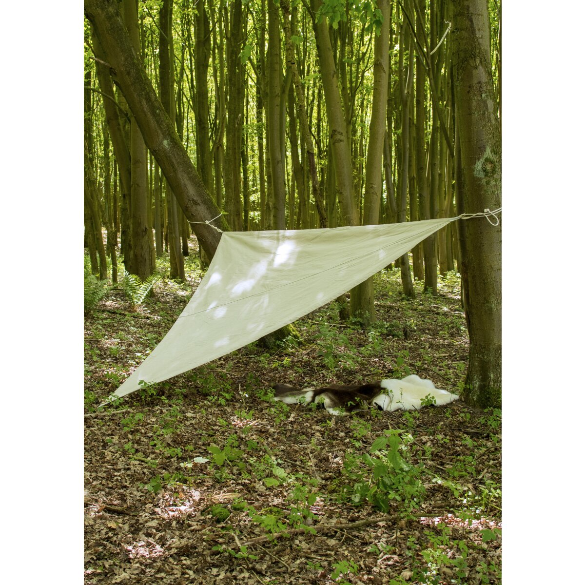 Triangle storage tarpaulin / sun sail with loops,...