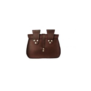 Borsa con cintura in pelle marrone