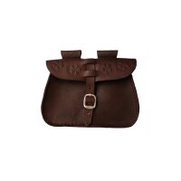 Borsa con cintura in pelle marrone