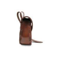 Borsa da cintura "Erin" in pelle marrone con goffratura celtica