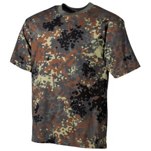 T-shirt outdoor, mezza manica, mimetica, 170 g/m²,