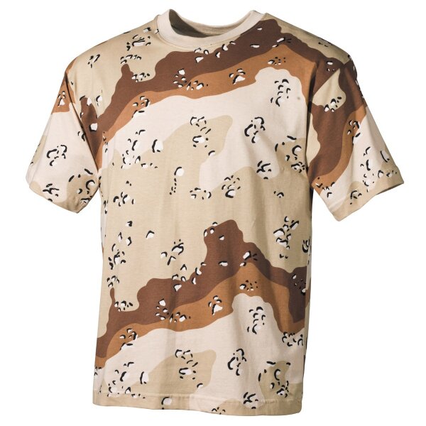 T-shirt outdoor, mezza manica, 6 colori deserto, 170 g/m²,