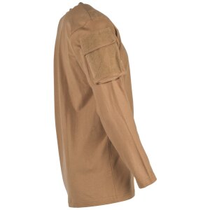 Camicia a maniche lunghe da esterno in coyote tan con tasche sulle maniche