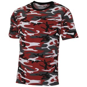 T-shirt outdoor, "Streetstyle", rosso-camoscio, 140-145 g/m²,