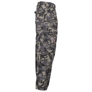 Pantaloni outdoor "Defence", combat camo, PT, lavaggio vintage trash