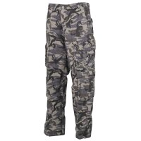 Pantaloni outdoor "Defence", combat camo, PT, lavaggio vintage trash