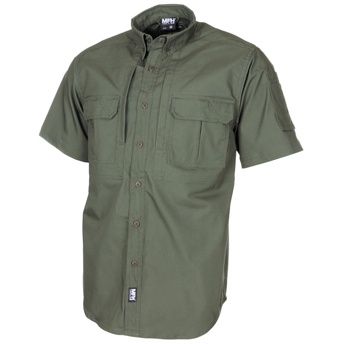 Chemise Outdoor, manches courtes, kaki, Téflon,...