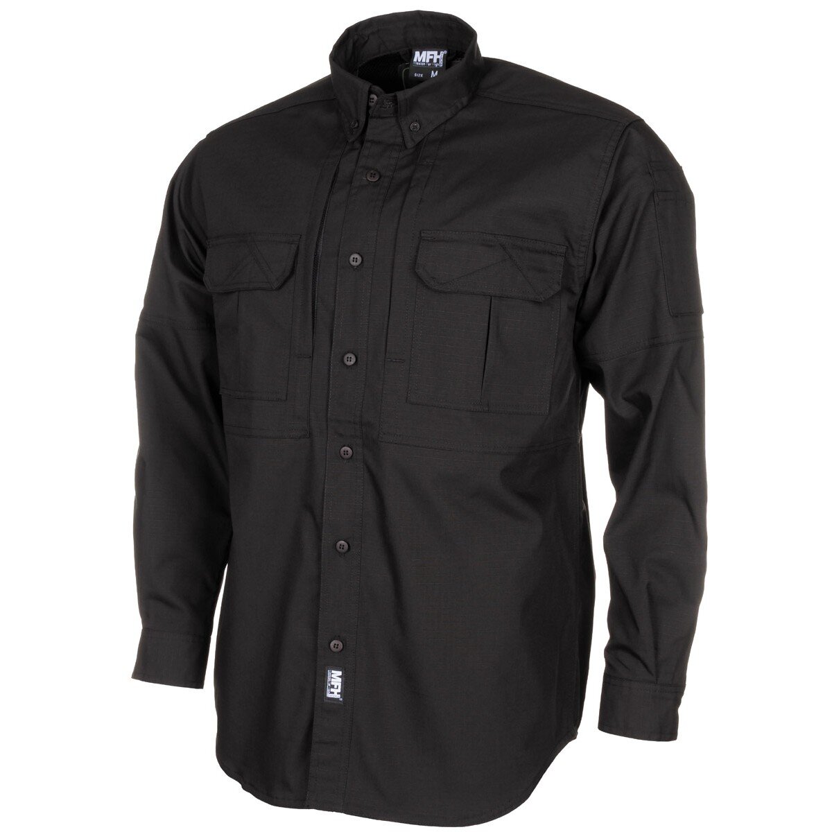 Chemise Outdoor, manches longues, noir, Téflon,...