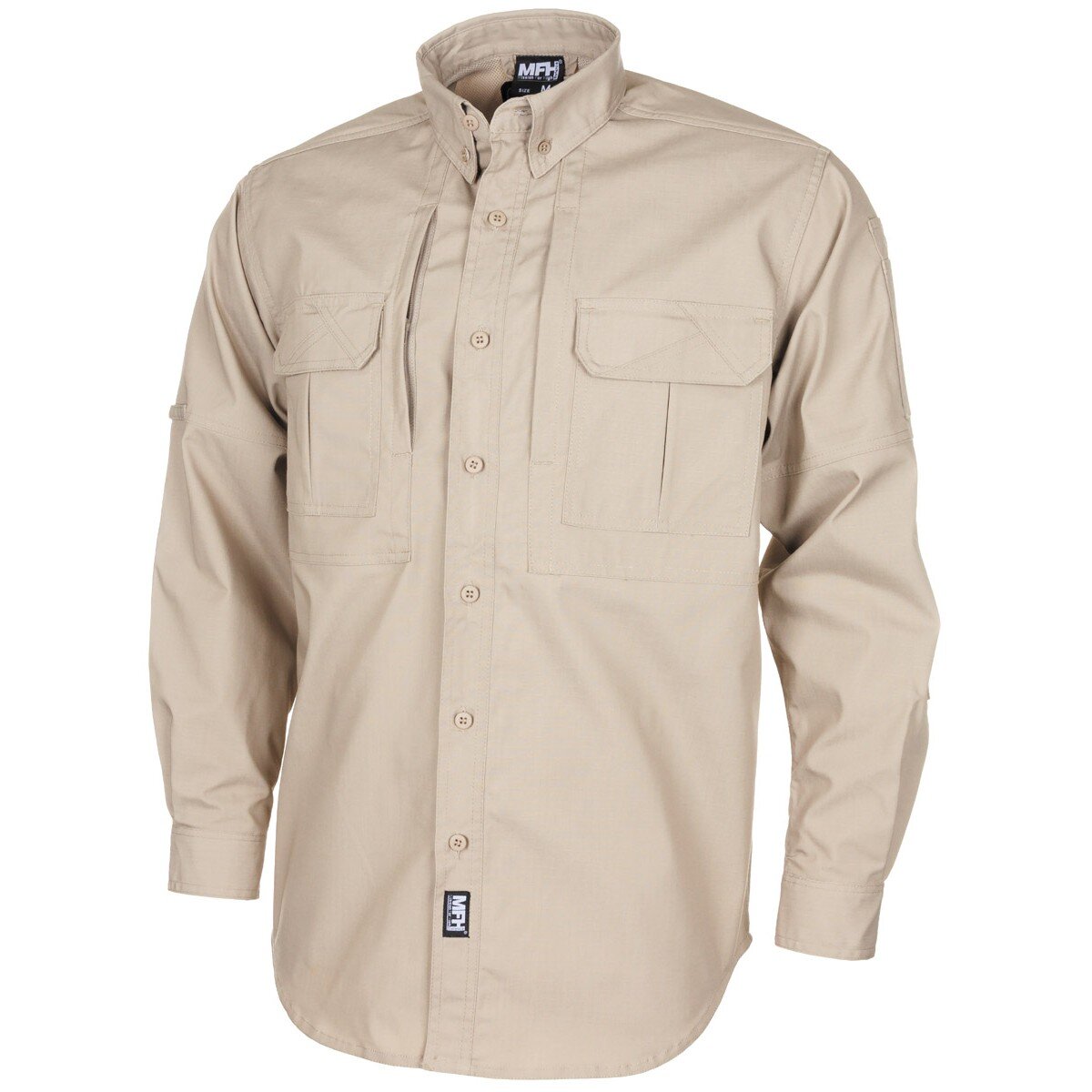 Shirt, "Attack", long-sleeved, khaki, Teflon,...