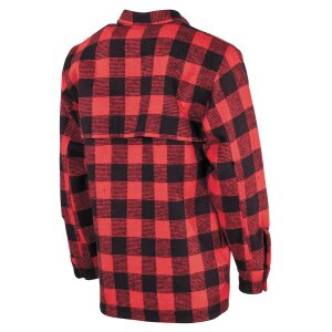 Camicia da boscaiolo, rosso-nero, a scacchi