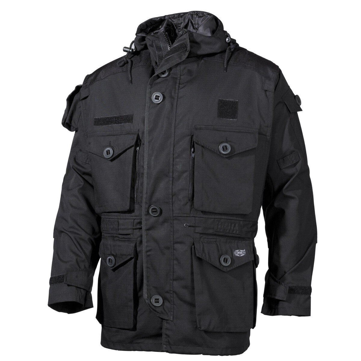 Outdoorjacke mit Rip Stop, schwarz