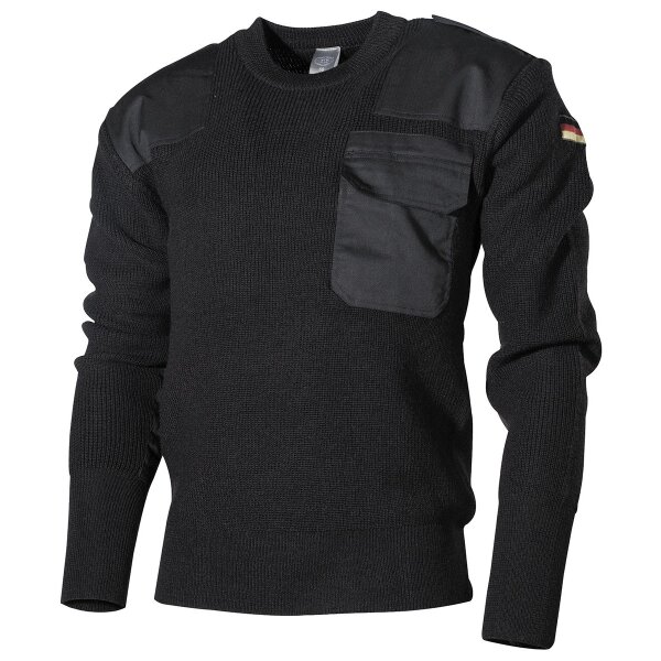 Maglione delle forze armate tedesche, con taschino, nero