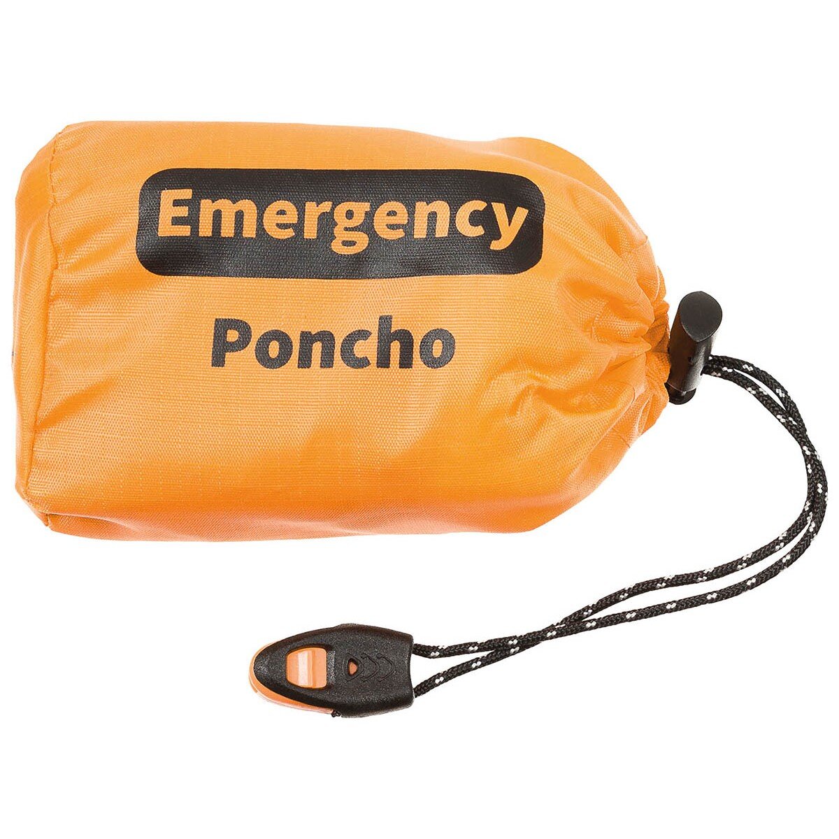 Emergency Poncho, orange, one side aluminium-coated